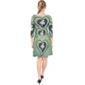 Music, Piano On A Heart Quarter Sleeve Front Wrap Dress View2