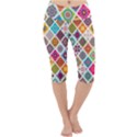 ethnic mandala pattern Lightweight Velour Cropped Yoga Leggings View1