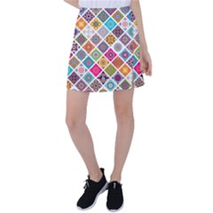 Ethnic Mandala Pattern Tennis Skirt by designsbymallika