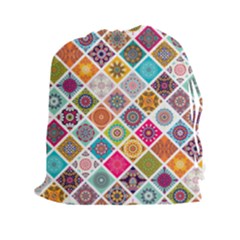 Ethnic Mandala Pattern Drawstring Pouch (2xl) by designsbymallika