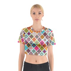 Ethnic Mandala Pattern Cotton Crop Top by designsbymallika