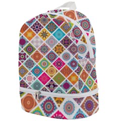 Ethnic Mandala Pattern Zip Bottom Backpack