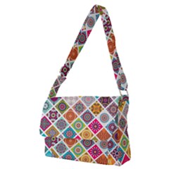 Ethnic Mandala Pattern Full Print Messenger Bag (m) by designsbymallika