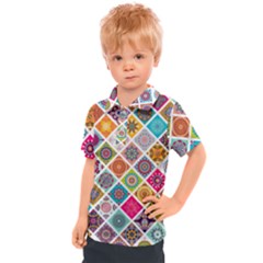 Ethnic Mandala Pattern Kids  Polo Tee