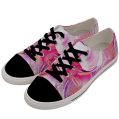 Pink Paint Brush Men s Low Top Canvas Sneakers by designsbymallika