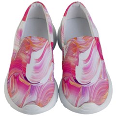 Pink Paint Brush Kids Lightweight Slip Ons