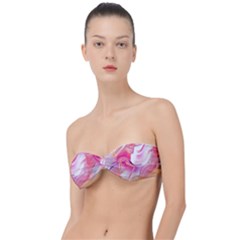 Pink Paint Brush Classic Bandeau Bikini Top 