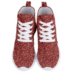 Burgundy Red Confetti Pattern Abstract Art Women s Lightweight High Top Sneakers by yoursparklingshop