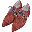 Burgundy Red Confetti Pattern Abstract Art Women s Pointed Oxford Shoes View2