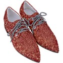 Burgundy Red Confetti Pattern Abstract Art Women s Pointed Oxford Shoes View3