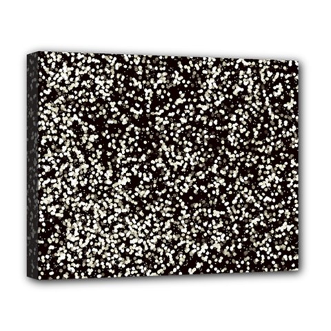 Black And White Confetti Pattern Deluxe Canvas 20  X 16  (stretched)