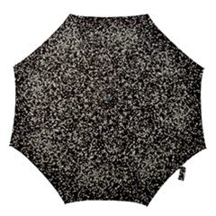 Black And White Confetti Pattern Hook Handle Umbrellas (small) by yoursparklingshop