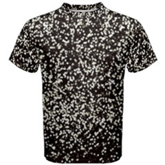 Black And White Confetti Pattern Men s Cotton Tee