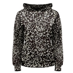 Black And White Confetti Pattern Women s Pullover Hoodie