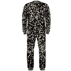 Black And White Confetti Pattern Onepiece Jumpsuit (men)  by yoursparklingshop