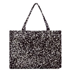 Black And White Confetti Pattern Medium Tote Bag