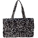 Black And White Confetti Pattern Canvas Work Bag View1