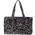 Black And White Confetti Pattern Canvas Work Bag View2