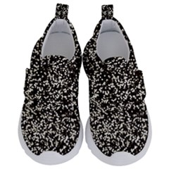 Black And White Confetti Pattern Kids  Velcro No Lace Shoes by yoursparklingshop