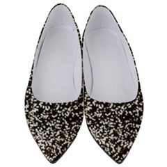 Black And White Confetti Pattern Women s Low Heels by yoursparklingshop