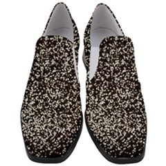 Black And White Confetti Pattern Women Slip On Heel Loafers by yoursparklingshop