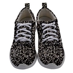 Black And White Confetti Pattern Women Athletic Shoes by yoursparklingshop