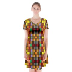 Ab 129 Short Sleeve V-neck Flare Dress by ArtworkByPatrick