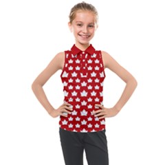 Cute Canada Kids  Shirts Sleeveless Polo Tee