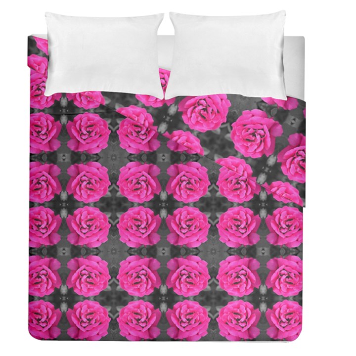 Roses Fleurs Abstrait Duvet Cover Double Side (Queen Size)