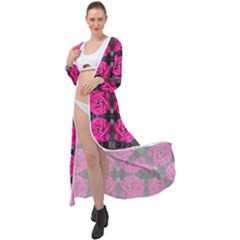 Roses Fleurs Abstrait Maxi Chiffon Beach Wrap