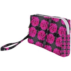 Roses Fleurs Abstrait Wristlet Pouch Bag (small)