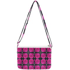 Roses Fleurs Abstrait Double Gusset Crossbody Bag