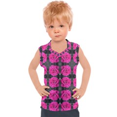 Roses Fleurs Abstrait Kids  Sport Tank Top