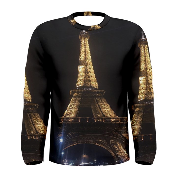 Tour Eiffel Paris Nuit Men s Long Sleeve Tee