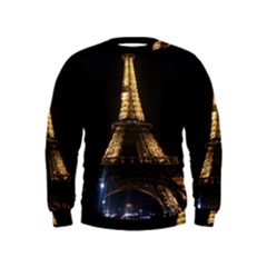 Tour Eiffel Paris Nuit Kids  Sweatshirt by kcreatif