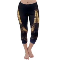 Tour Eiffel Paris Nuit Capri Winter Leggings  by kcreatif