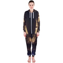 Tour Eiffel Paris Nuit Hooded Jumpsuit (ladies)  by kcreatif