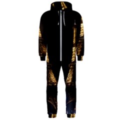 Tour Eiffel Paris Nuit Hooded Jumpsuit (men)  by kcreatif