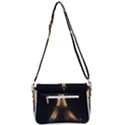 Tour Eiffel Paris Nuit Shoulder Bag with Back Zipper View3