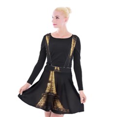 Tour Eiffel Paris Nuit Suspender Skater Skirt by kcreatif