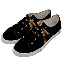 Tour Eiffel Paris Nuit Men s Low Top Canvas Sneakers by kcreatif