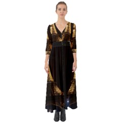 Tour Eiffel Paris Nuit Button Up Boho Maxi Dress by kcreatif