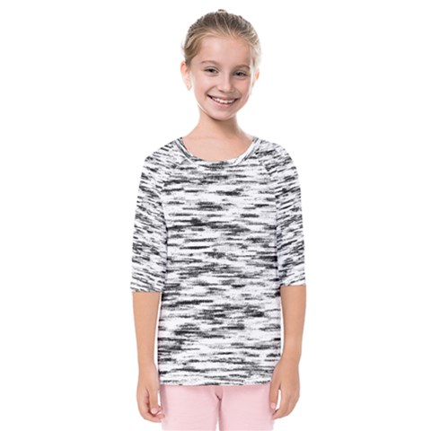 Texture Noir/gris Kids  Quarter Sleeve Raglan Tee by kcreatif