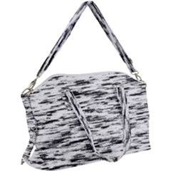 Texture Noir/gris Canvas Crossbody Bag