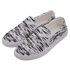 Texture Noir/gris Men s Canvas Slip Ons by kcreatif