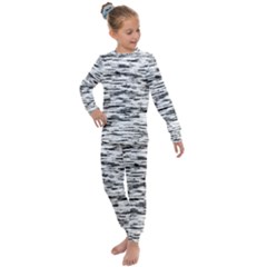 Texture Noir/gris Kids  Long Sleeve Set  by kcreatif