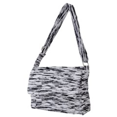 Texture Noir/gris Full Print Messenger Bag (m)