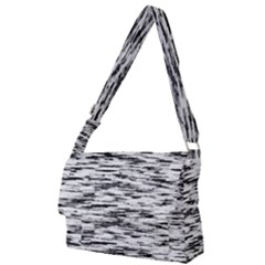 Texture Noir/gris Full Print Messenger Bag (l)