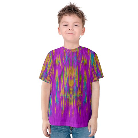 Festive Rainbow, Season To Wear Popart Kids  Cotton Tee by pepitasart