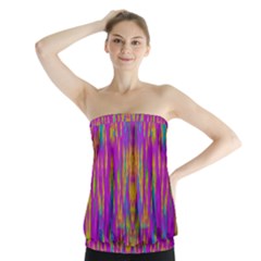 Festive Rainbow, Season To Wear Popart Strapless Top by pepitasart